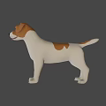 3D Rendered Jack Russell Terrier Dog With White And Brown Coat Standing Pose