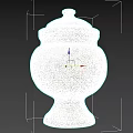 Decorative Ceramic Jar With Intricate Floral Pattern Vibrant Colors And Ornate Lid
