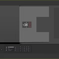 Modern Black Desktop Scanner With Control Panel Buttons And Flatbed Document Scanning Area