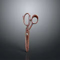 Vintage Metal Scissors With Classic Loop Handles And Screw Fastening For Crafting And Cutting Tasks