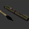 Rocket rocket launcher RPG against air weapon 3d model