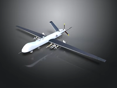 Realistic Style 9 Death UAV UAV Futuristic Rotorcraft Technology Aerial Photography 3d model