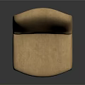 Tan Velvet Accent Chair With Modern Curved Backrest And Sleek Metal Legs