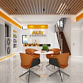 AUX Central Air Conditioner Showroom Interior With Product Display And Seating Furniture