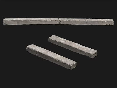 Road Facilities Concrete Curb Stones For Road Edge Safety And Construction Use 3d model