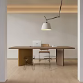 Modern desk and chair combination 3d model