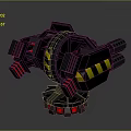 laser tower turret turntable sci-fi tower defense game tower defense sci-fi turret game turret game turret 3d model