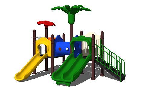 Modern slide children'slide amusement facilities 3d model