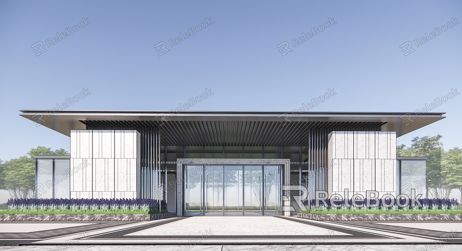 Modern Sales Office Building Simple Sales Office Club Commercial model