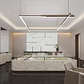 Modern Luxury Sales Office Interior Design With Spacious Comfortable Reception Lounge And Beautiful Outdoor Views