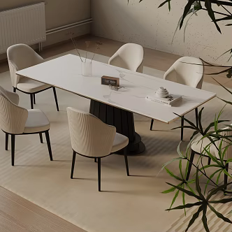 Modern table combination 3d model