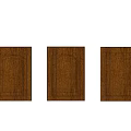 Three Different Colored Wooden Cabinet Doors With Natural Wood Tones