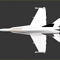 Modern White Fighter Jet Model With Yellow Canopy And Detailed Design