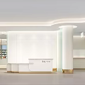 Hospital Outpatient Clinic Reception Area With Modern Interior Bright Lighting And Wooden Decor