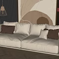Cream wind sofa 3d model