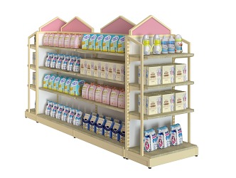 Shelf Maternal and Baby Store Shelf Cosmetics Store Shelf Display Rack Nakajima Rack Milk Powder Milk Powder Cabinet 3d model