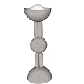 Modern Textured Gray Floor Lamp With Spherical And Cylindrical Segments 3d model