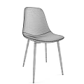 Gray Fabric Upholstered Accent Chair With Wooden Legs Modern Simple Design