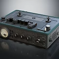 Vintage Headphone Audio Equipment With Retro Control Knobs And Analog Dial