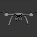 White Quadrotor Drone With Camera For Space Exploration And Cosmic Research