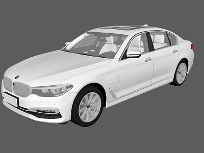 White BMW Luxury Sedan With Sleek Exterior Design And Modern Features 3d model