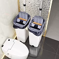 Modern Mop Buckets With Mops For Bathroom Daily Cleaning Tools Setup
