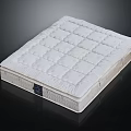 High Quality Comfortable White Quilted Mattress With Spring Support And Branded Label 3d model