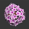 Commercial Decorative Spherical Equipment Adorned With Pink Flowers And Red Base