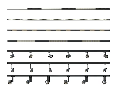 Modern spotlights Magnetic track spotlights 3d model Modern spotlights Magnetic track spotlights 3d model