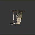 Ancient Brick Building Model Featuring Tower Arches Damaged Section And Stairs