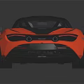 Modern Red Sports Car With Sleek Body Black Roof And Aerodynamic Rear Spoiler