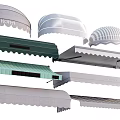 Various Styles of Awnings in Different Colors with Striped and Scalloped Designs
