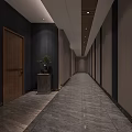 Elegant Tea House Interior With Marble Floor Wooden Counter Chandelier And Display Shelves