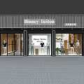 Binney Botton Fashion Clothing Store Front With Window Display And Mannequins