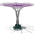 Modern Canopy Design With Umbrella Like Top And Metal Support Structure 3d model