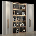 Light Luxury Bookcase 3d model