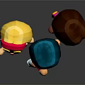 Chibi Style Female Cartoon Characters With Various Hair Colors And Sporty Outfits In Dynamic Poses