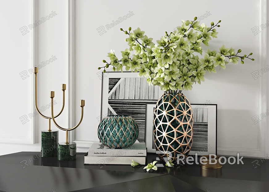 Ornaments Decorations Ornaments Combination Vase model