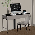 Modern Desk and Chair Combination Jewelry Ornaments Table 3d model