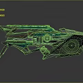 Futuristic Sci Fi Mechanical Device With Neon Green Purple Lights And Metallic Structure
