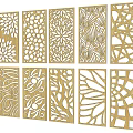 Wooden Room Dividers With Various Intricate Laser Cut Decorative Patterns