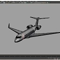 Private business jet Gulfstream G650 upgraded interior version 3d model