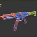 NERF Toy Weapon Blaster Featuring Blue and Orange Color Design for Kids Play