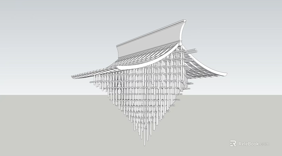 Unique Shaped Pendant Light Featuring Geometric Structure For Modern Interior Design 3d model