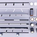 Modern Downlight Spotlight Ceiling Lamp Combination Spotlight Combination Track Spotlight 3d model