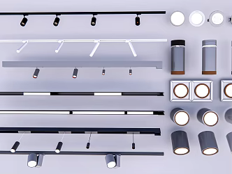 Modern Downlight Spotlight Ceiling Lamp Combination Spotlight Combination Track Spotlight 3d model