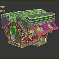 Modern Engine Racing Engine Racing Engine Car Engine 3d model