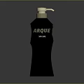 Black Liquid Soap Bottle With Gold Pump And ARQUE Sinue Design