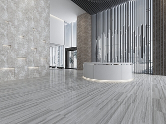 Modern Hall Office Building Entrance Hall 3d model