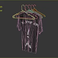 Metal Hangers With Red Hook Holding Dark Gray T-shirt White Text DJ RVD CR Design